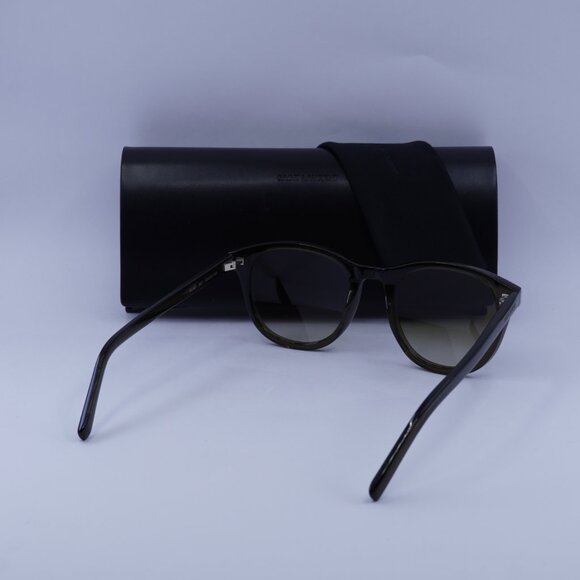 Saint Laurent SL401 007 Square Sunglasses - Dark Green/Brown - Picture 9 of 11